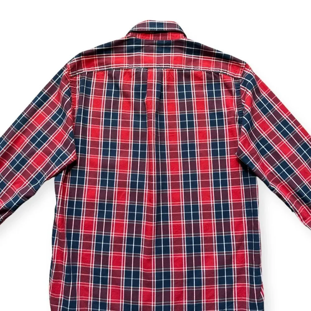 🔃J. Crew Men’s Red Plaid Long Sleeve Button Down Shirt